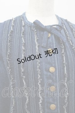 画像2: WONDERFUL WORLD / ピンタックフリルデニムジャケット  青デニム I-26-03-16-060-LO-JA-SA-ZI