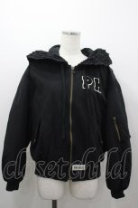 画像1: INGEBORG / カメリアキルティングフーディプルオーバー 3(サイズ9号) 黒 I-26-03-16-061-LO-TO-SA-ZI (1)