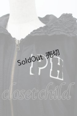 画像2: INGEBORG / カメリアキルティングフーディプルオーバー 3(サイズ9号) 黒 I-26-03-16-061-LO-TO-SA-ZI