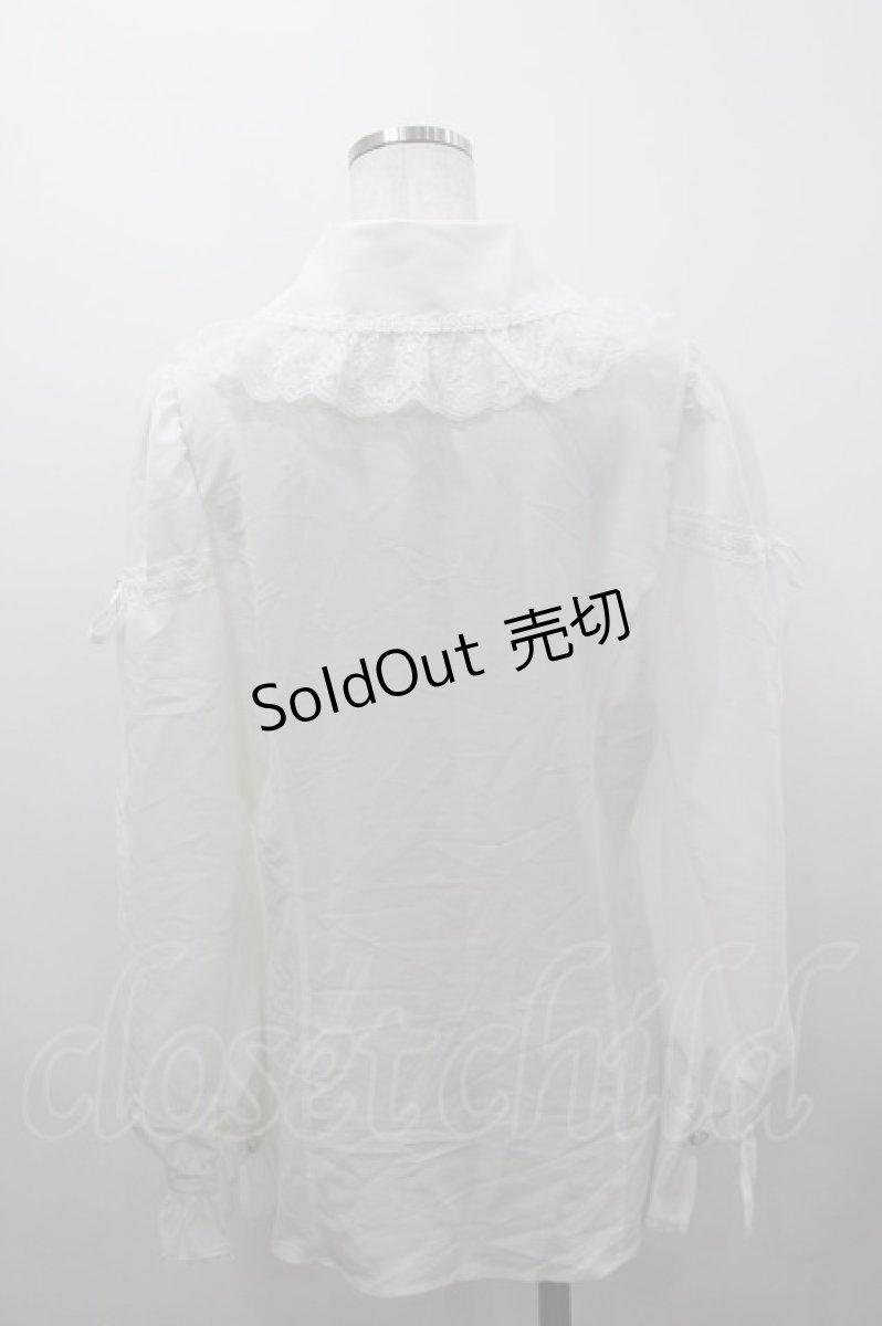 画像3: MIHO MATSUDA / はしごレース袖ブラウス L 白 I-26-03-16-006-GO-BL-SA-ZI (3)