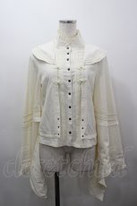 画像1: Desoro Works / チャイナスナップボタンブラウス  生成り I-26-03-16-007-GO-BL-SA-ZI (1)