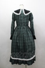 画像3: Eri Aino's collaboration / シャーロットの水曜日 ワンピース S グリーンチェック I-26-03-16-068-PU-TO-SA-ZI (3)