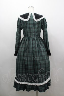 画像3: Eri Aino's collaboration / シャーロットの水曜日 ワンピース S グリーンチェック I-26-03-16-068-PU-TO-SA-ZI