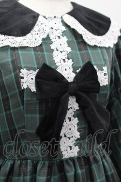 画像5: Eri Aino's collaboration / シャーロットの水曜日 ワンピース S グリーンチェック I-26-03-16-068-PU-TO-SA-ZI