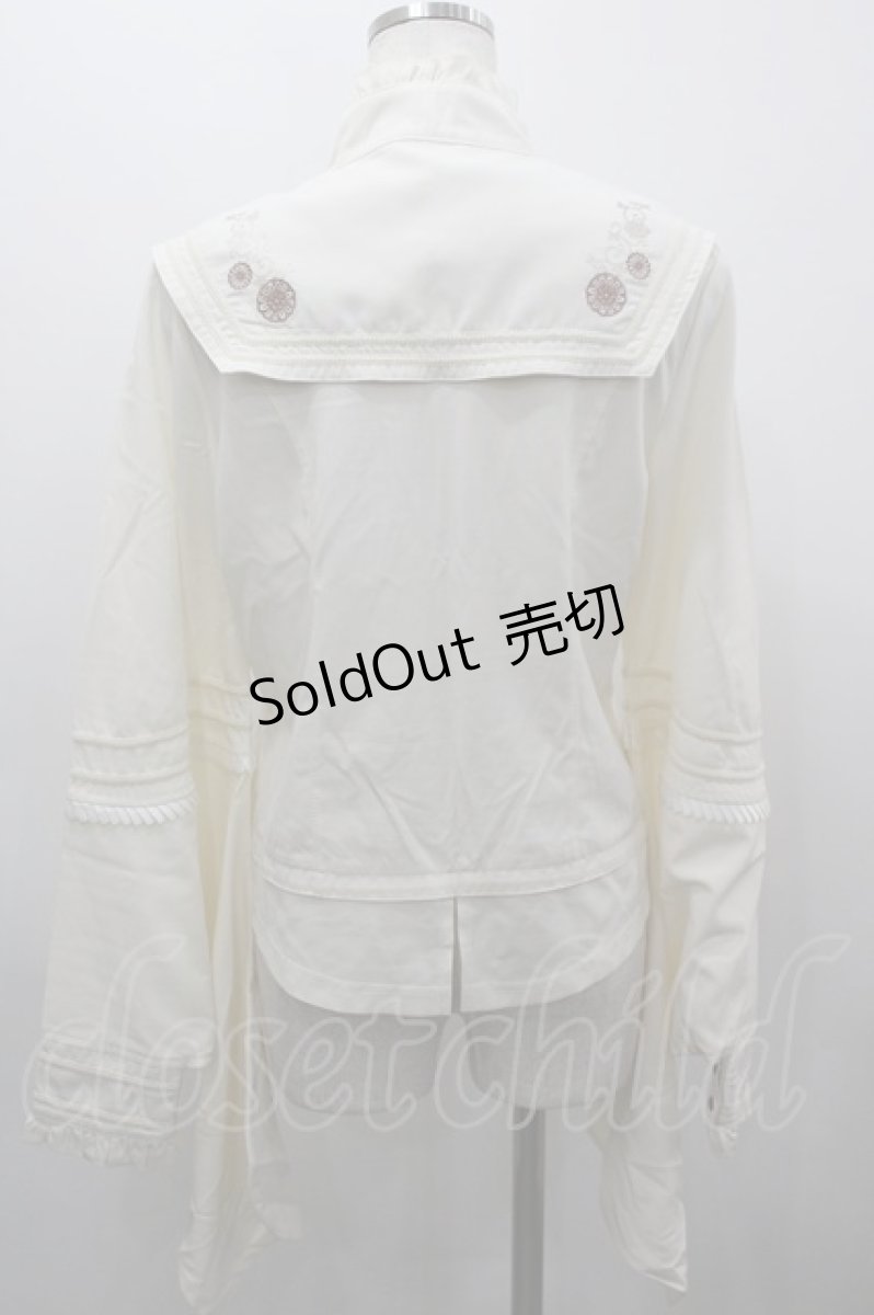 画像4: Desoro Works / チャイナスナップボタンブラウス  生成り I-26-03-16-007-GO-BL-SA-ZI (4)