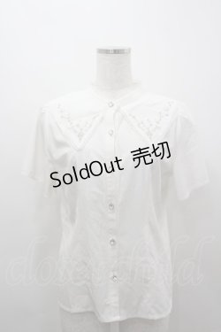 画像1: axes femme POETIQUE / シエルエトワール刺繍襟ブラウス  アイボリー I-26-03-16-008-AX-BL-SA-ZI