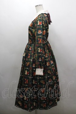 画像2: axes femme kawaii / 森のケーキ屋さん柄ワンピース M グリーン I-26-03-16-072-AX-OP-SA-ZI