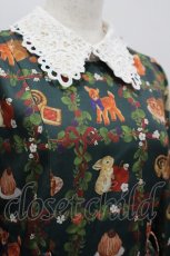 画像5: axes femme kawaii / 森のケーキ屋さん柄ワンピース M グリーン I-26-03-16-072-AX-OP-SA-ZI (5)