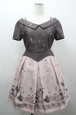 画像1: Secret Honey / オフショルストライプワンピース(オーロラ姫ver)  ピンク I-26-03-16-076-CA-OP-SA-ZI