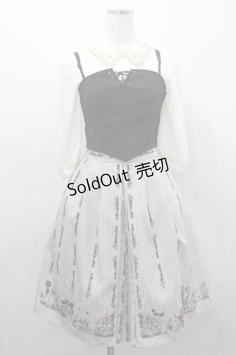 画像1: Secret Honey / Once Upon a Dream Onepiece 2014( ブライアローズver. )  白X黒Ｘベージュ I-26-03-16-077-CA-OP-SA-ZI (1)