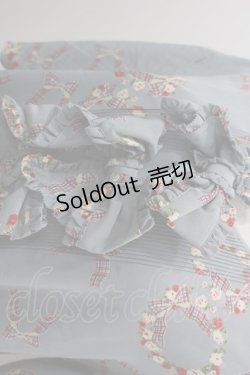 画像2: PINK HOUSE / チェックリボン&フラワーリース柄半袖ブラウス  ブルー I-26-03-16-009-LO-BL-SA-ZI