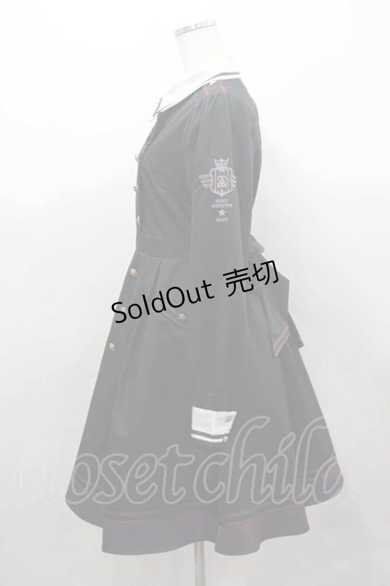 画像2: Amavel / Starry Medalミリタリーワンピース  黒Ｘ白 I-26-03-16-080-CA-OP-SA-ZI (2)