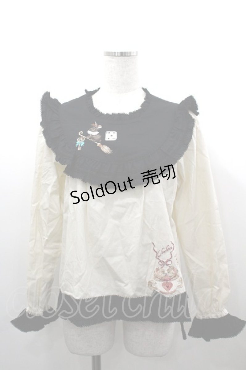 画像1: PINK HOUSE / ハロウィーンワンダーランド刺繍使いブラウス  キナリ I-26-03-16-010-LO-BL-SA-ZI (1)