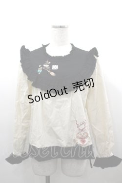 画像1: PINK HOUSE / ハロウィーンワンダーランド刺繍使いブラウス  キナリ I-26-03-16-010-LO-BL-SA-ZI