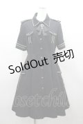 LOLITAその他(お買取対象外) / リボンビジュー付き半袖ワンピース  黒Ｘ白 I-26-03-16-083-LO-OP-SA-ZI