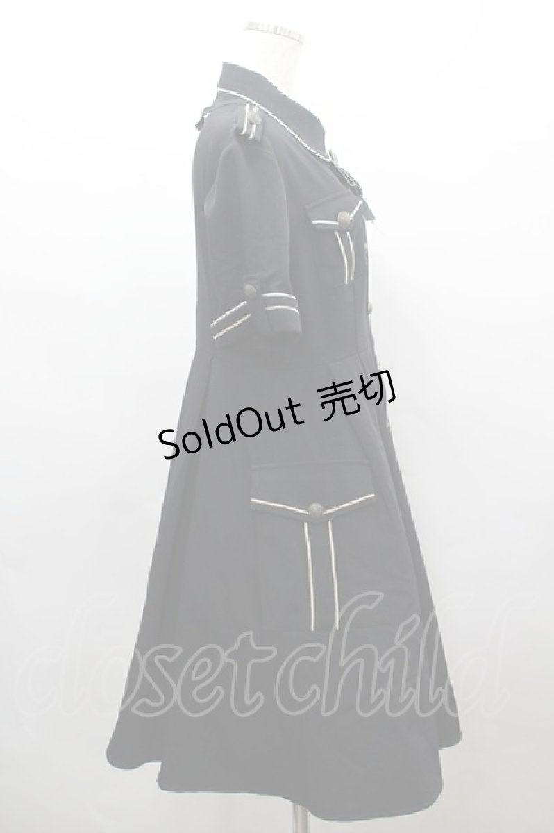 画像4: LOLITAその他(お買取対象外) / リボンビジュー付き半袖ワンピース  黒Ｘ白 I-26-03-16-083-LO-OP-SA-ZI (4)