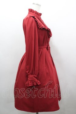 画像4: Physical Drop / ラウンドフリル長袖ワンピース  赤 I-26-03-16-084-LO-OP-SA-ZI