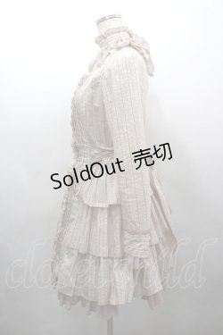 画像2: ALGONQUINS / チョーカー付きストライプ長袖ワンピース  ピンク I-26-03-16-085-AL-OP-SA-ZI