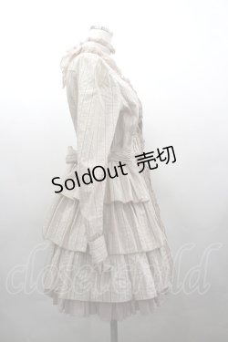 画像4: ALGONQUINS / チョーカー付きストライプ長袖ワンピース  ピンク I-26-03-16-085-AL-OP-SA-ZI