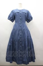 画像1: PINK HOUSE / ティアードワンピース  青 I-26-03-16-088-LO-OP-SA-ZI (1)