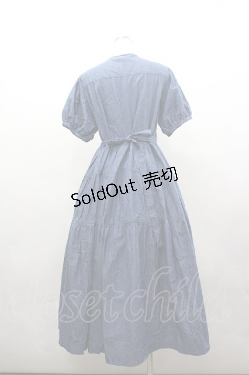 画像3: PINK HOUSE / ティアードワンピース  青 I-26-03-16-088-LO-OP-SA-ZI (3)