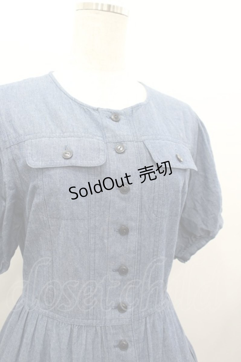 画像5: PINK HOUSE / ティアードワンピース  青 I-26-03-16-088-LO-OP-SA-ZI (5)