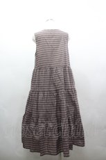 画像3: PINK HOUSE / ローンノースリーブチェックワンピース  黒Ｘ赤チェック I-26-03-16-089-LO-OP-SA-ZI (3)