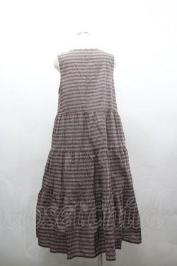 画像3: PINK HOUSE / ローンノースリーブチェックワンピース  黒Ｘ赤チェック I-26-03-16-089-LO-OP-SA-ZI