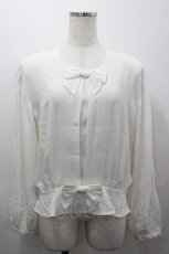 画像1: INGEBORG / ダブルリボンピンタックブラウス  白 I-26-03-16-011-LO-BL-SA-ZI (1)
