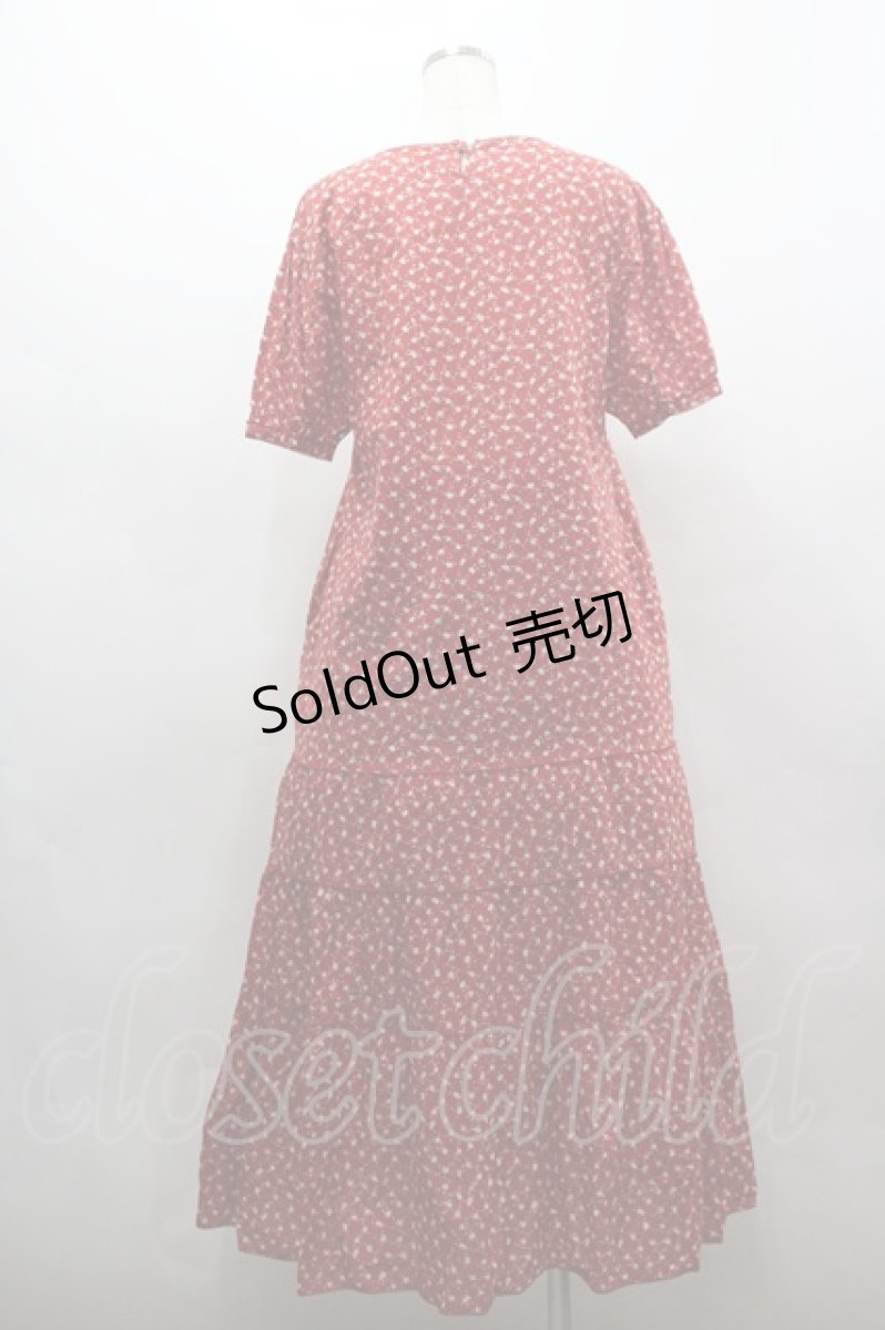 画像3: WONDERFUL WORLD / ミニローズ総柄ワンピース  赤 I-26-03-16-090-LO-OP-SA-ZI (3)