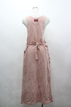 画像3: PINK HOUSE / くまワッペンスナップボタンジャンパースカート  ピンク I-26-03-16-091-LO-OP-SA-ZI