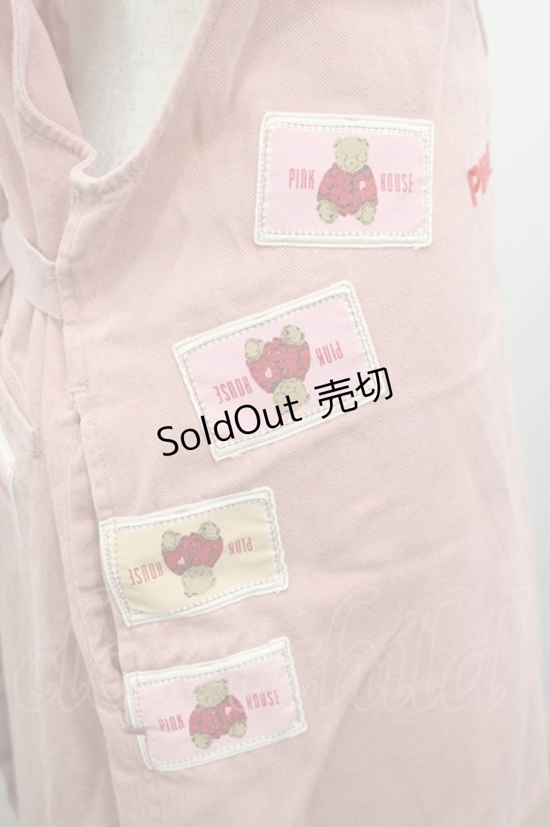 画像6: PINK HOUSE / ダッフルコートくまさん刺繍&ワッペンジャンパースカート  ピンク I-26-03-16-092-LO-OP-SA-ZY (6)