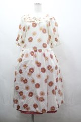 PINK HOUSE / ギンガムひな菊ワンピース  アイボリーＸ赤 I-26-03-16-094-LO-OP-SA-ZI