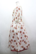 画像2: PINK HOUSE / ギンガムひな菊ワンピース  アイボリーＸ赤 I-26-03-16-094-LO-OP-SA-ZI (2)