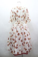 画像3: PINK HOUSE / ギンガムひな菊ワンピース  アイボリーＸ赤 I-26-03-16-094-LO-OP-SA-ZI (3)