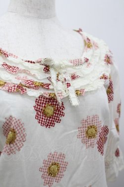 画像5: PINK HOUSE / ギンガムひな菊ワンピース  アイボリーＸ赤 I-26-03-16-094-LO-OP-SA-ZI