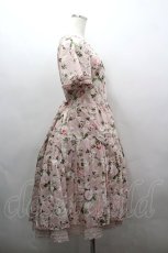 画像4: PINK HOUSE / 薔薇の森ミディ丈ワンピース  ピンク I-26-03-16-095-LO-OP-SA-ZI (4)