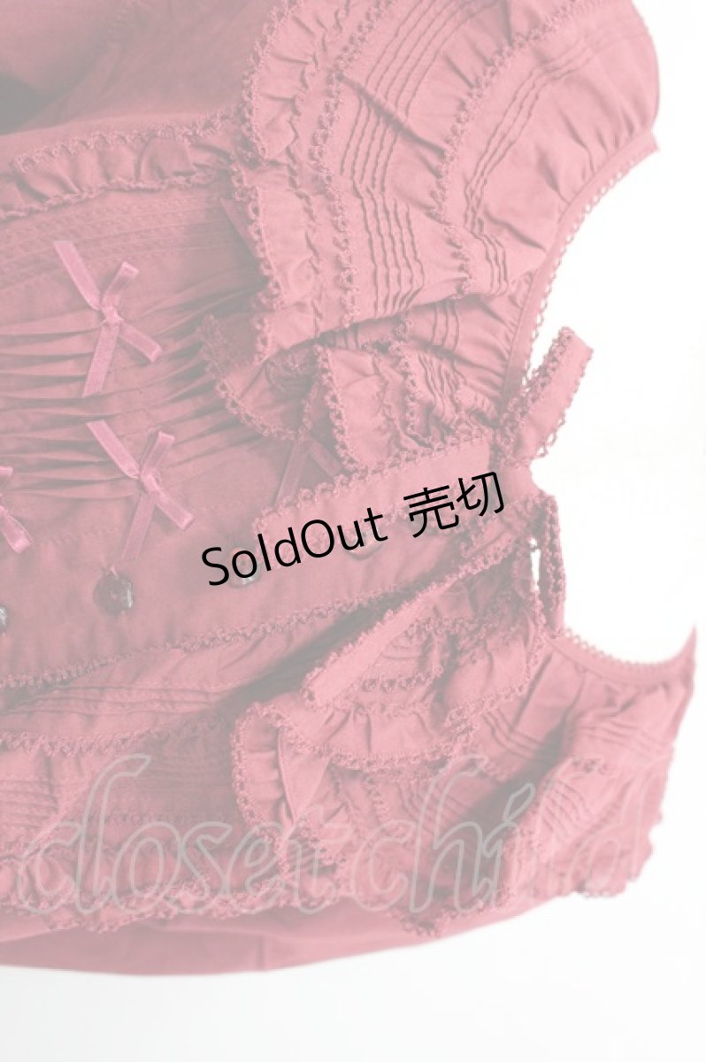 画像2: PINK HOUSE / リボンピンタック長袖ブラウス  赤 I-26-03-16-012-LO-BL-SA-ZI (2)