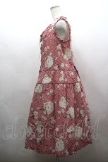 画像2: PINK HOUSE / 野ばらギンガムプリントノースリーブワンピース  赤チェックＸ白 I-26-03-16-098-LO-OP-SA-ZI (2)