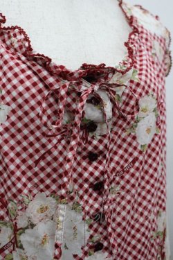 画像5: PINK HOUSE / 野ばらギンガムプリントノースリーブワンピース  赤チェックＸ白 I-26-03-16-098-LO-OP-SA-ZI