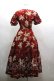 画像3: INGEBORG / 百合柄半袖ワンピース  赤Ｘ白 I-26-03-16-099-LO-OP-SA-ZI (3)