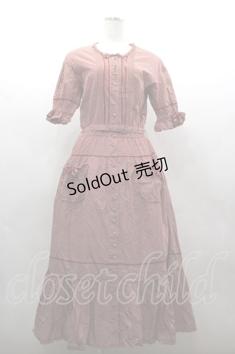 画像1: PINK HOUSE / ドット半袖ワンピース  赤Ｘ白 I-26-03-16-100-LO-OP-SA-ZI (1)