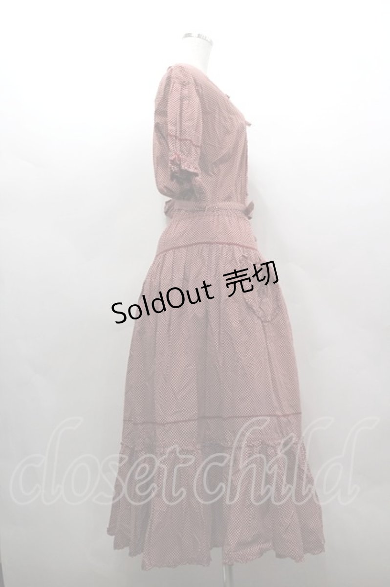 画像4: PINK HOUSE / ドット半袖ワンピース  赤Ｘ白 I-26-03-16-100-LO-OP-SA-ZI (4)