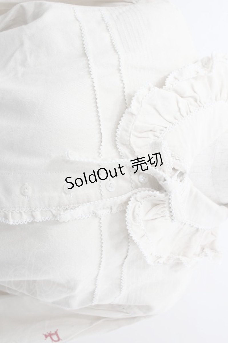 画像2: PINK HOUSE / PH刺繍長袖ブラウス  生成りＸ赤 I-26-03-16-013-LO-BL-SA-ZI (2)