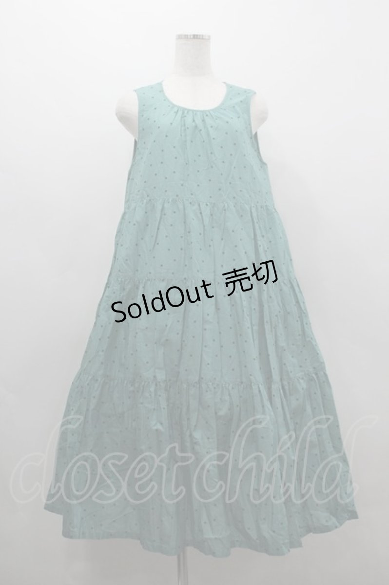 画像1: PINK HOUSE / 水玉プリントノースリーブワンピース  グリーンＸグリーン I-26-03-16-103-LO-OP-SA-ZI (1)