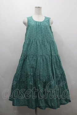 画像1: PINK HOUSE / 水玉プリントノースリーブワンピース  グリーンＸグリーン I-26-03-16-103-LO-OP-SA-ZI