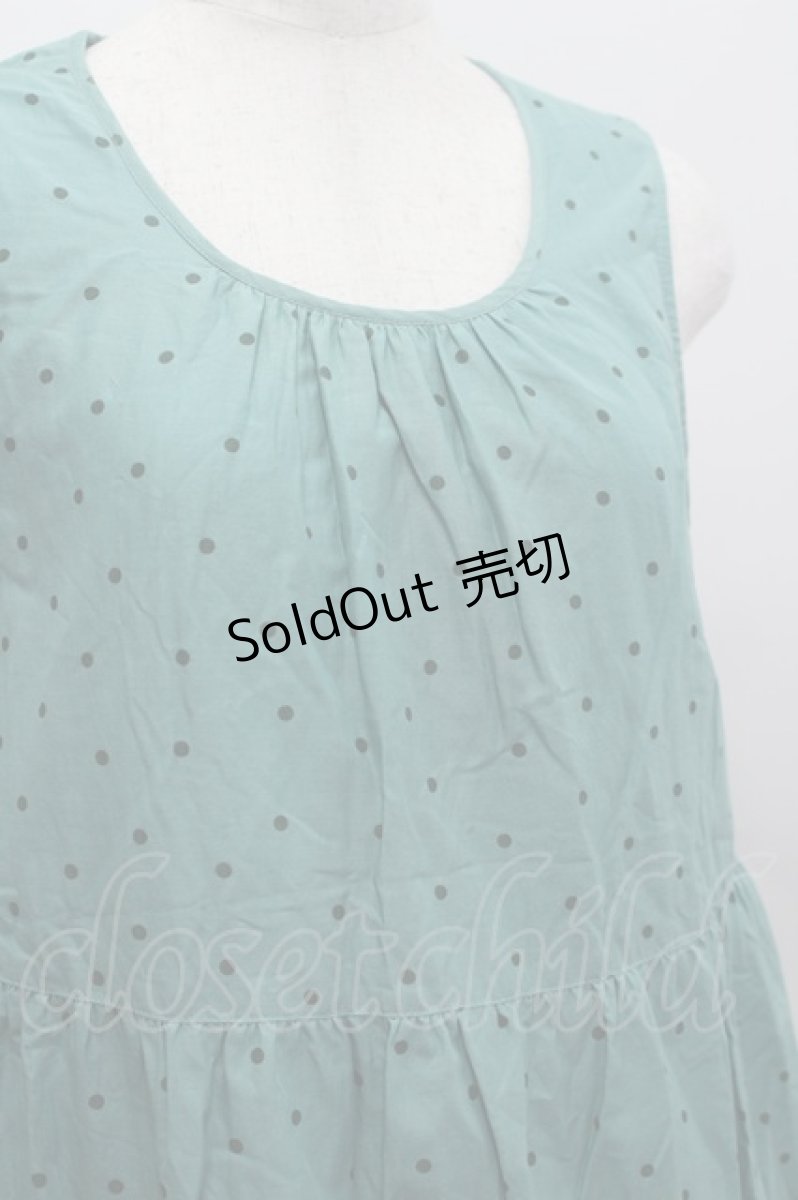 画像5: PINK HOUSE / 水玉プリントノースリーブワンピース  グリーンＸグリーン I-26-03-16-103-LO-OP-SA-ZI (5)