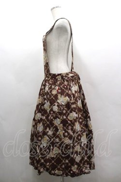 画像2: PINK HOUSE / パフュームプリントサロペットスカート  ブラウン I-26-03-16-106-LO-SK-SA-ZI