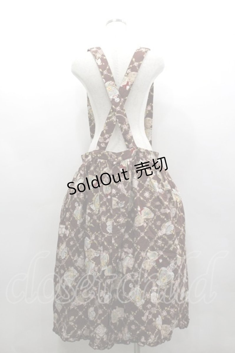 画像3: PINK HOUSE / パフュームプリントサロペットスカート  ブラウン I-26-03-16-106-LO-SK-SA-ZI (3)