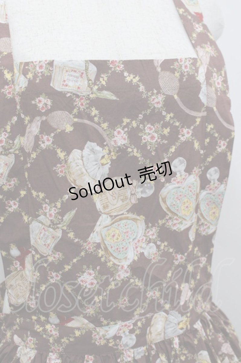 画像5: PINK HOUSE / パフュームプリントサロペットスカート  ブラウン I-26-03-16-106-LO-SK-SA-ZI (5)